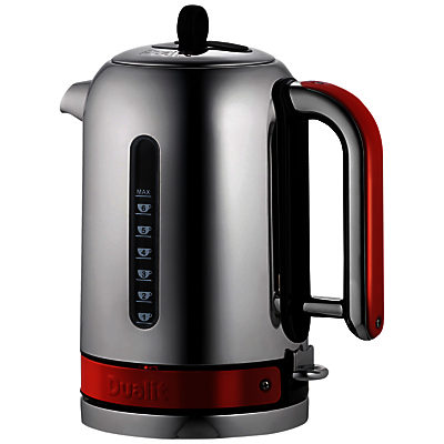 Dualit Made to Order Classic Kettle Stainless Steel/Brown Red Gloss